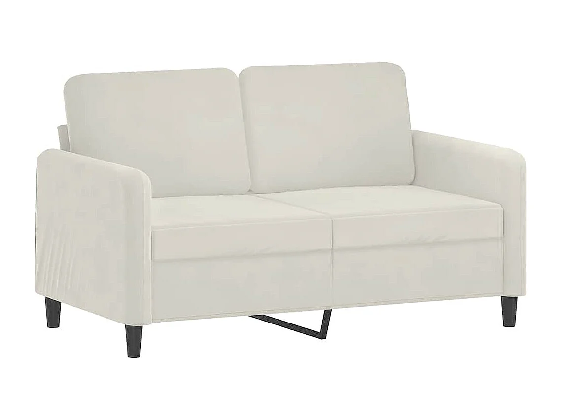 Canapé à 2 places Crème 120 cm Velours