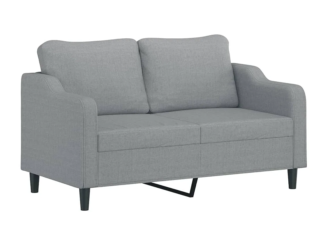 Ensemble de canapés 2 pcs avec coussins Gris clair Tissu