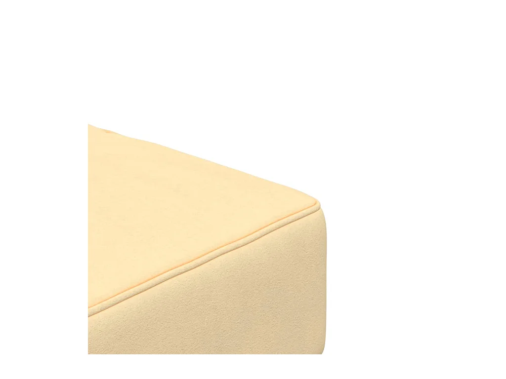 Canapé-lit à 2 places avec deux oreillers crème velours