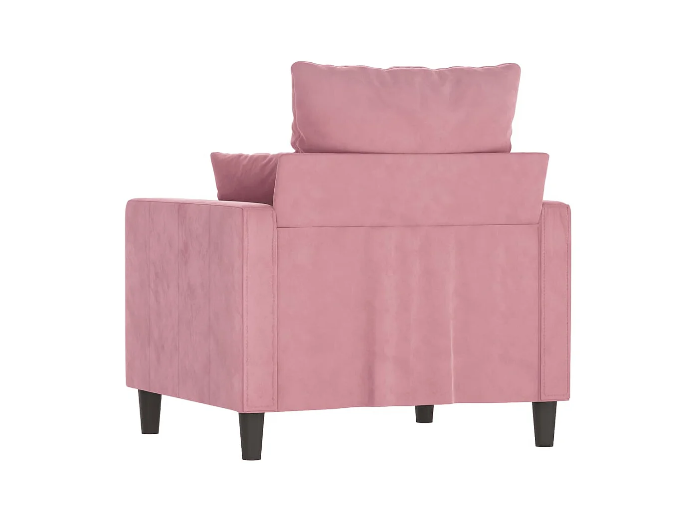 Fauteuil 60 cm fluweel roze