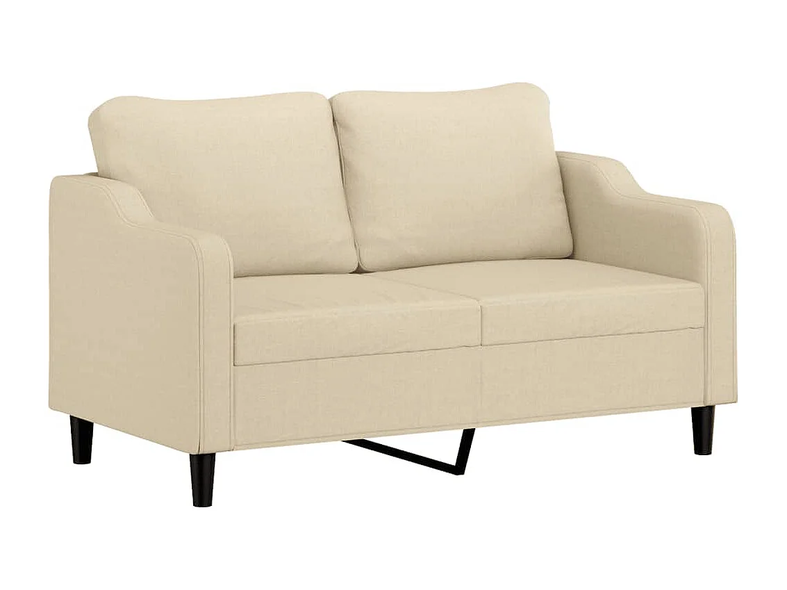 Sofá de 2 plazas de tela color crema 140 cm