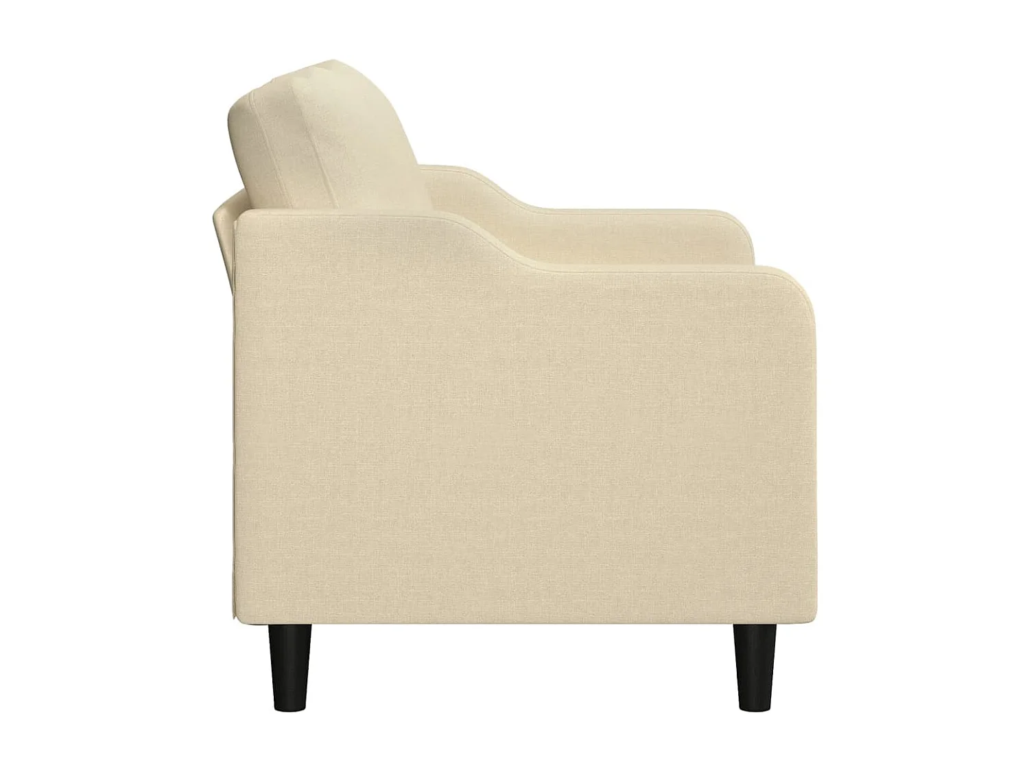 Sofá de 2 plazas de tela color crema 140 cm