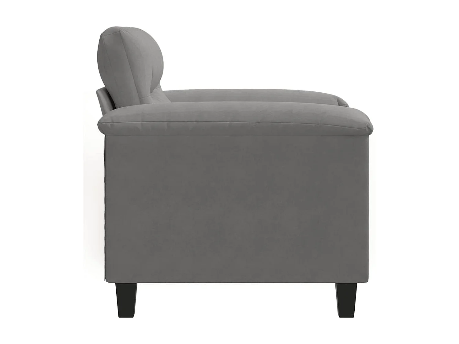 Fauteuil gris foncé 60 cm tissu microfibre