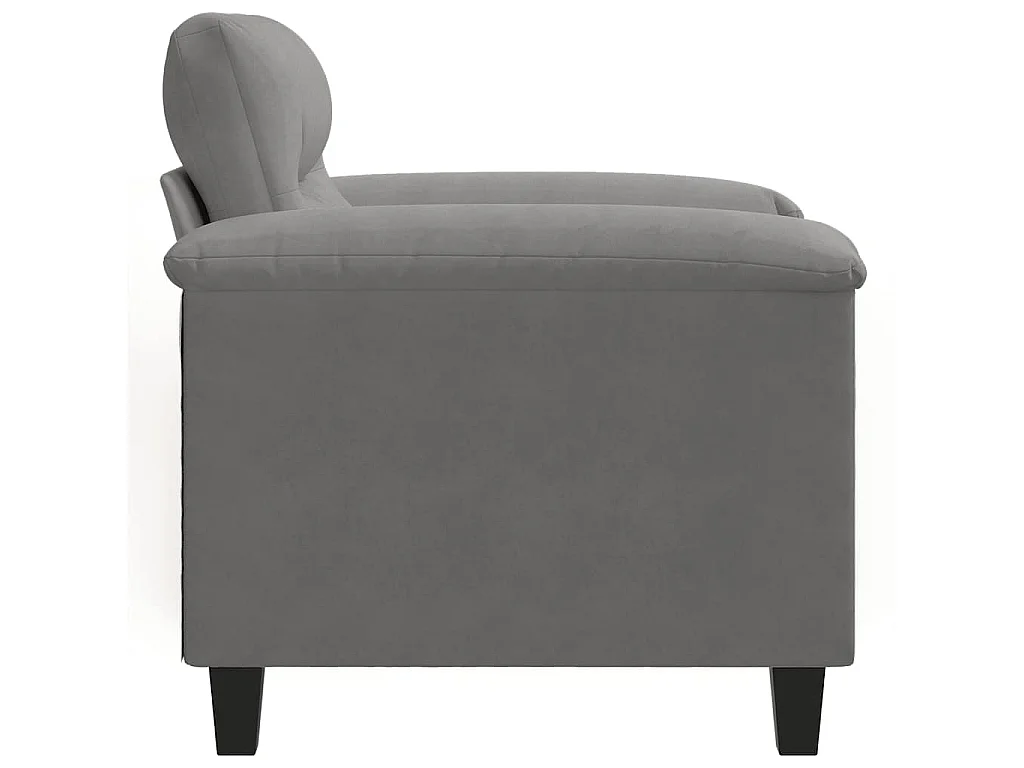 Fauteuil gris foncé 60 cm tissu microfibre