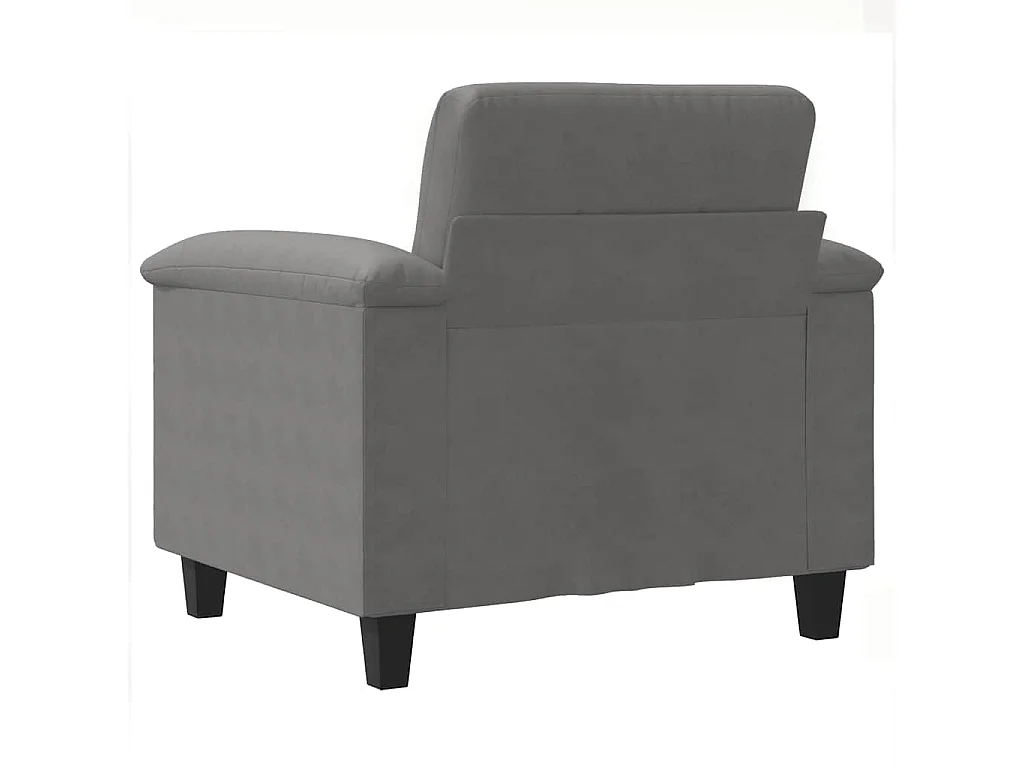 Fauteuil gris foncé 60 cm tissu microfibre
