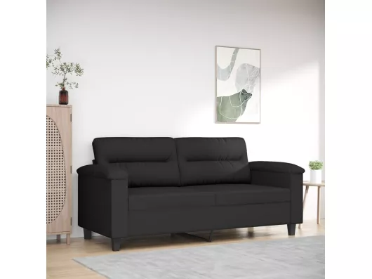 Kauf Unique 2-Sitzer-Sofa Schwarz 140 cm Mikrofasergewebe