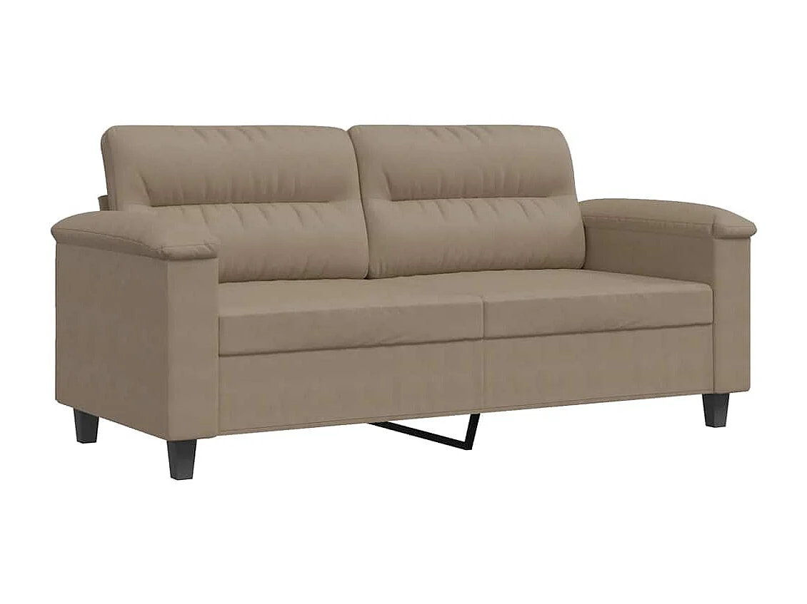 2-Sitzer-Sofa Taupe 140 cm Mikrofasergewebe