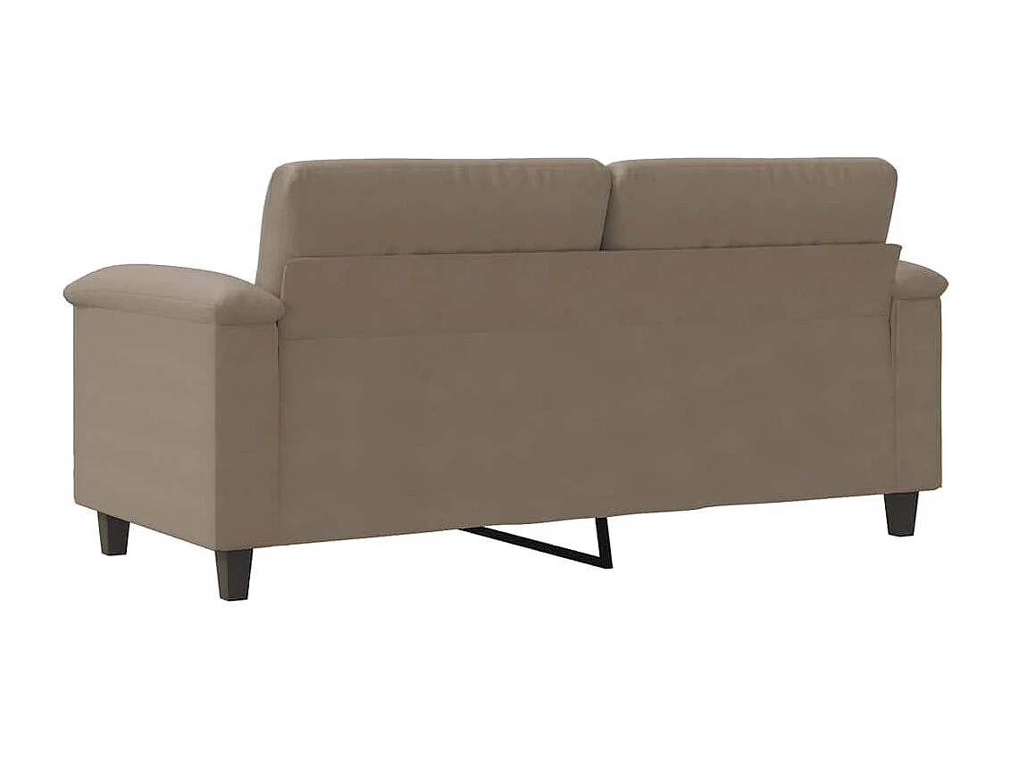 2-Sitzer-Sofa Taupe 140 cm Mikrofasergewebe