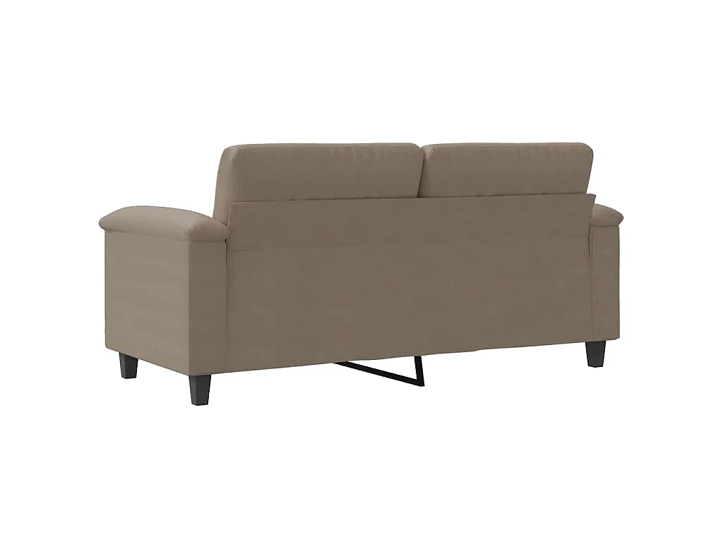 Tweezitsbank 140 cm microvezelstof taupe