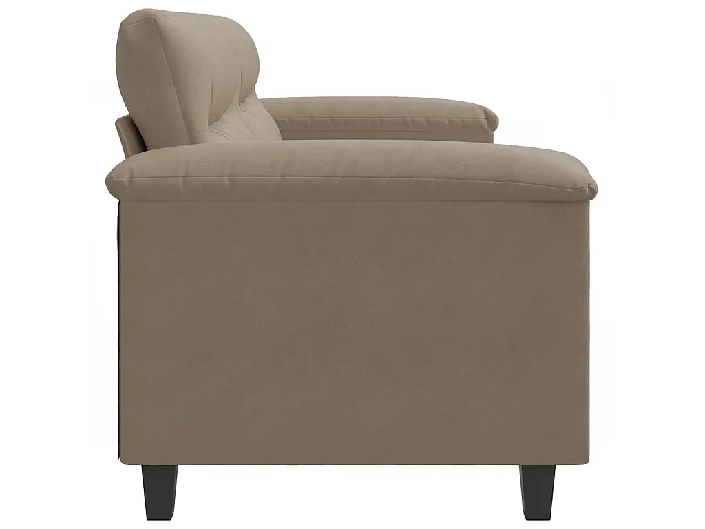 2-Sitzer-Sofa Taupe 140 cm Mikrofasergewebe