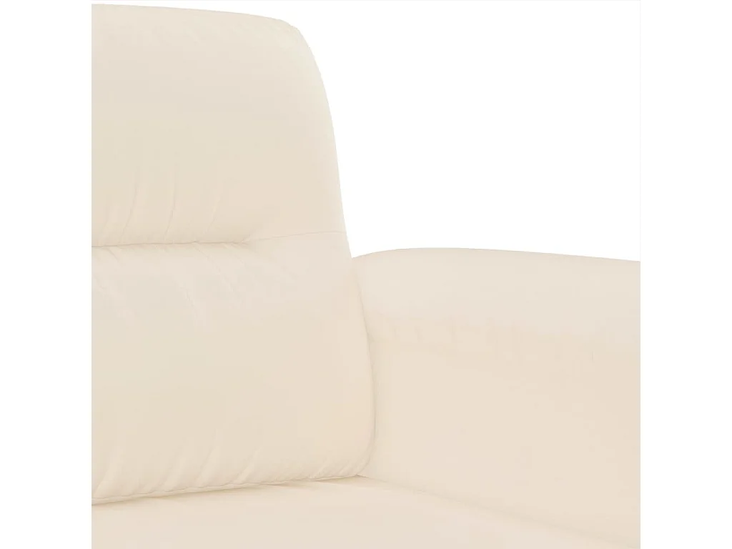 Ensemble de canapés 2 pcs avec coussins Beige Tissu microfibre