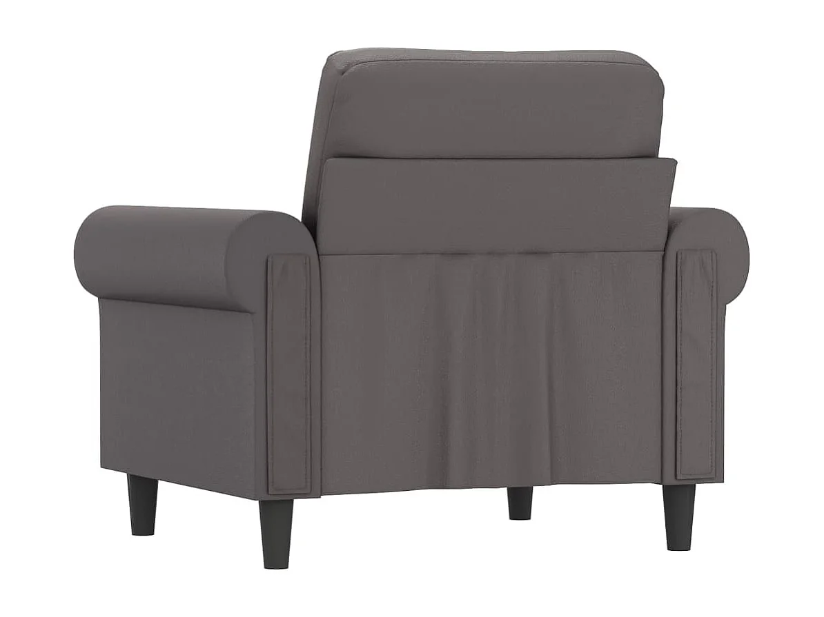 Sessel Grau 60 cm Kunstleder