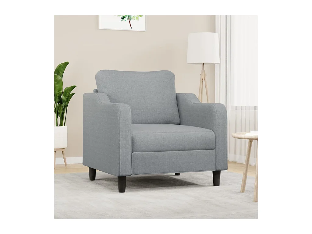 Poltrona Grigio Chiaro 60 cm in Tessuto