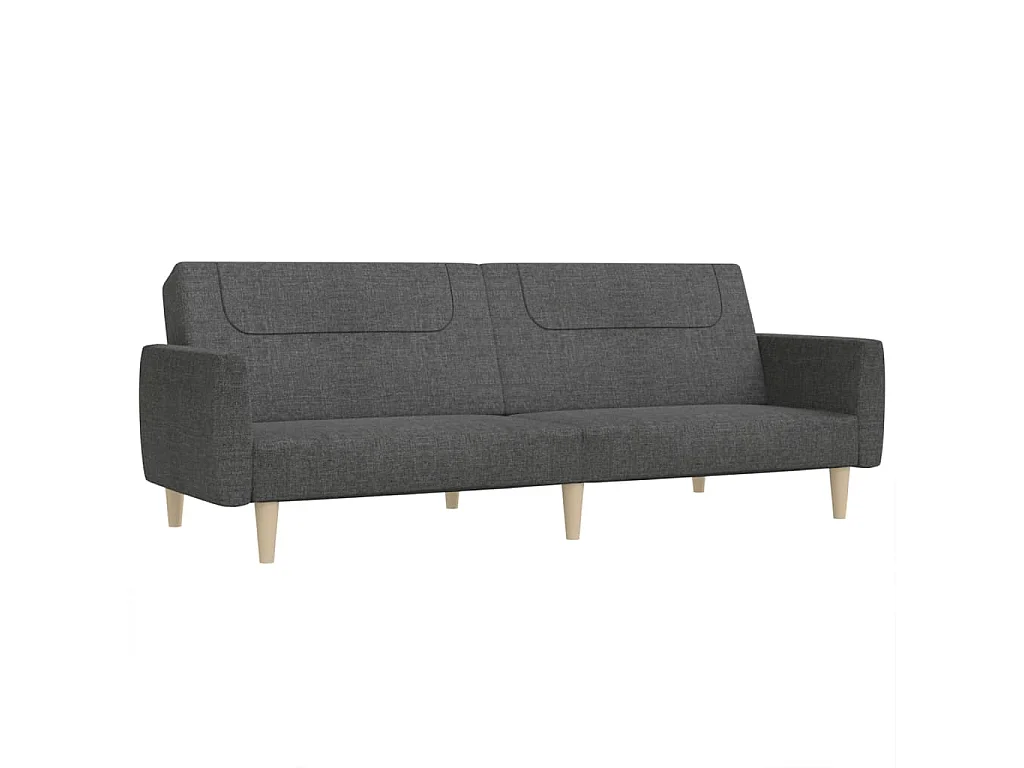 Schlafsofa 2-Sitzer Dunkelgrau Stoff