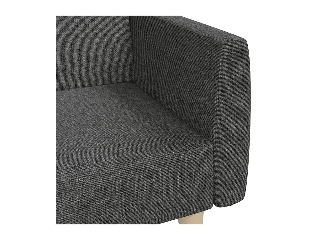 Schlafsofa 2-Sitzer Dunkelgrau Stoff