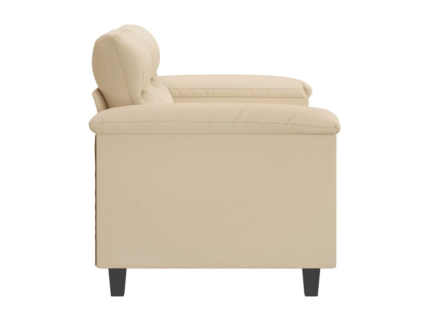 2-Sitzer-Sofa Creme 120 cm Mikrofasergewebe