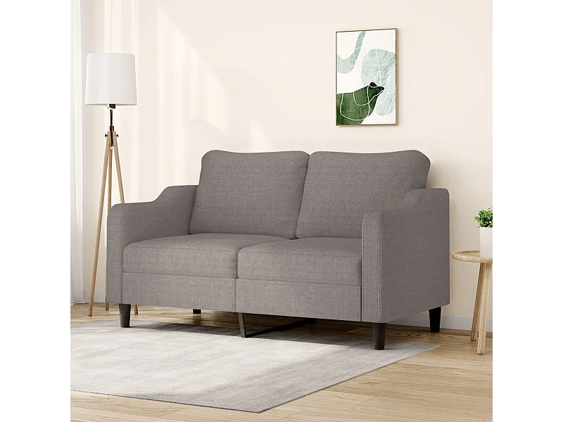 Tweezitsbank 140 cm stof taupe