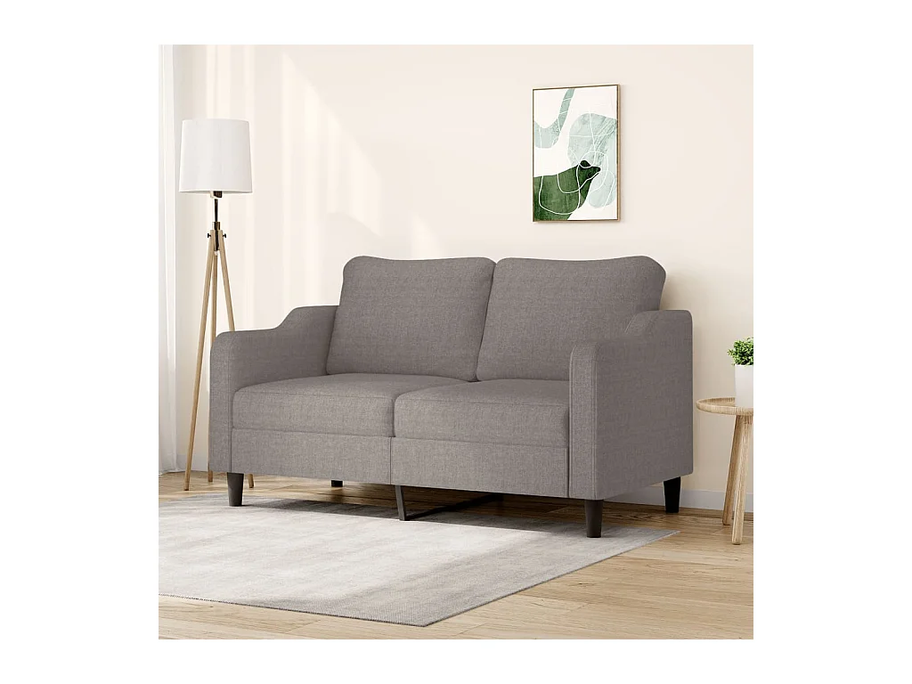 Canapé à 2 places Taupe 140 cm Tissu