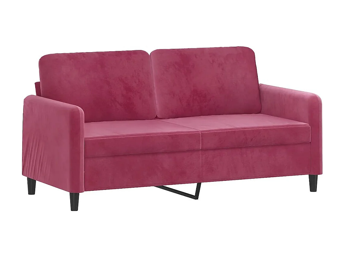 2-delige Loungeset fluweel wijnrood