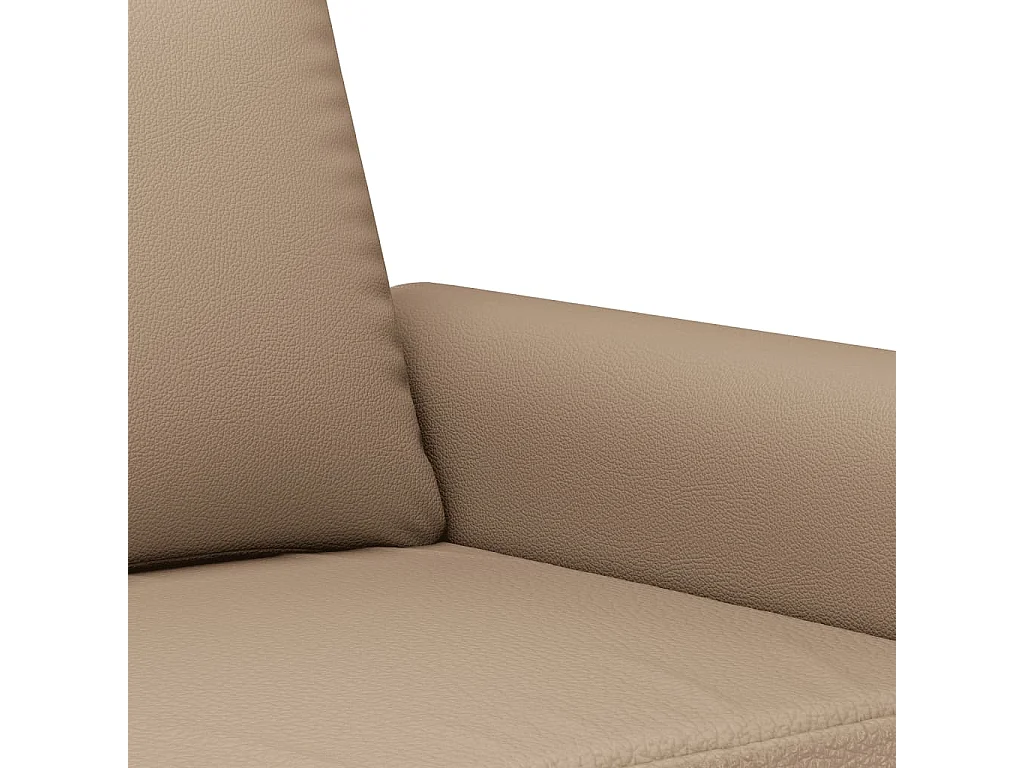 Ensemble de canapés 2 pcs avec coussins cappuccino similicuir