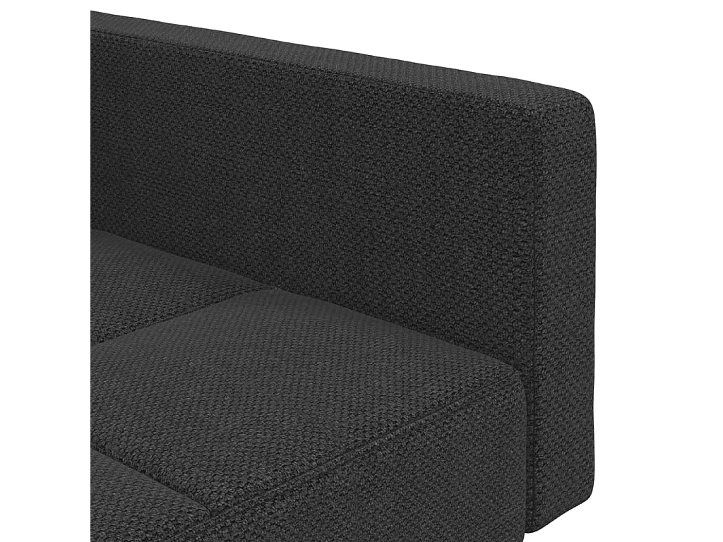 Schlafsofa 2-Sitzer mit 2 Kissen Dunkelgrau Stoff