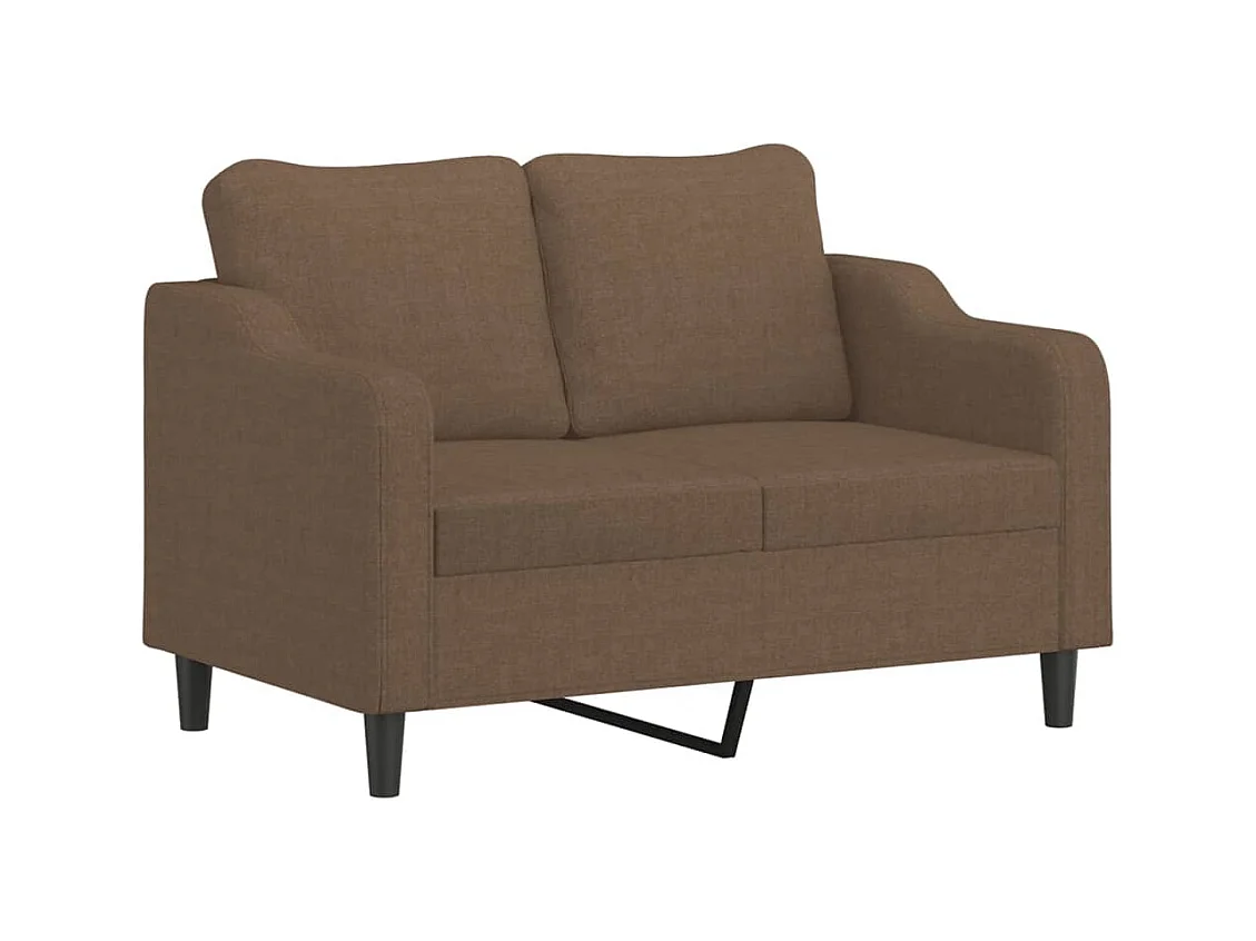 Canapé à 2 places Marron 120 cm Tissu