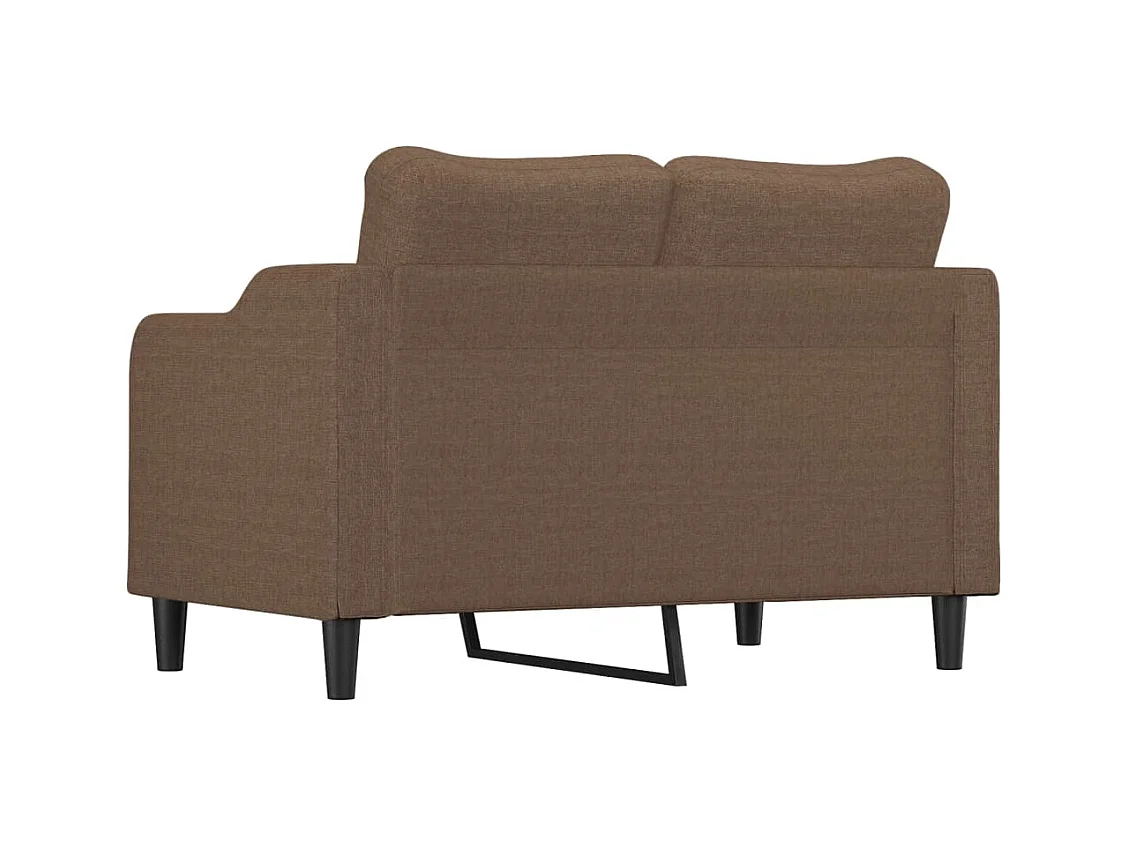 Canapé à 2 places Marron 120 cm Tissu