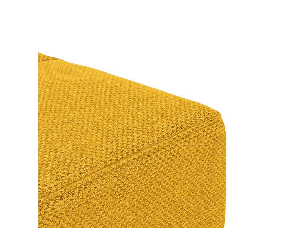 Canapé-lit à 2 places avec deux oreillers jaune tissu