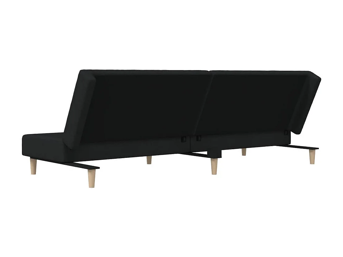 Schlafsofa 2-Sitzer Schwarz Stoff