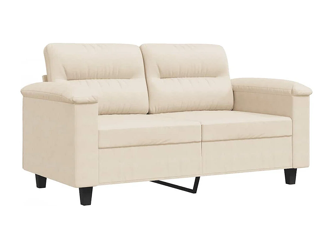 Canapé à 2 places Beige 120 cm Tissu microfibre