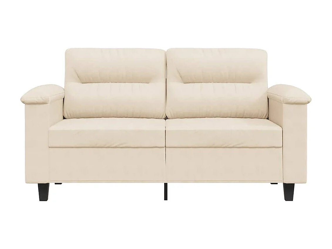 Canapé à 2 places Beige 120 cm Tissu microfibre