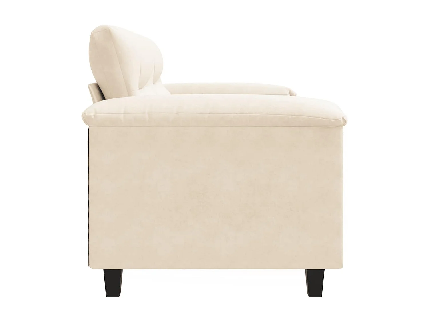 Canapé à 2 places Beige 120 cm Tissu microfibre