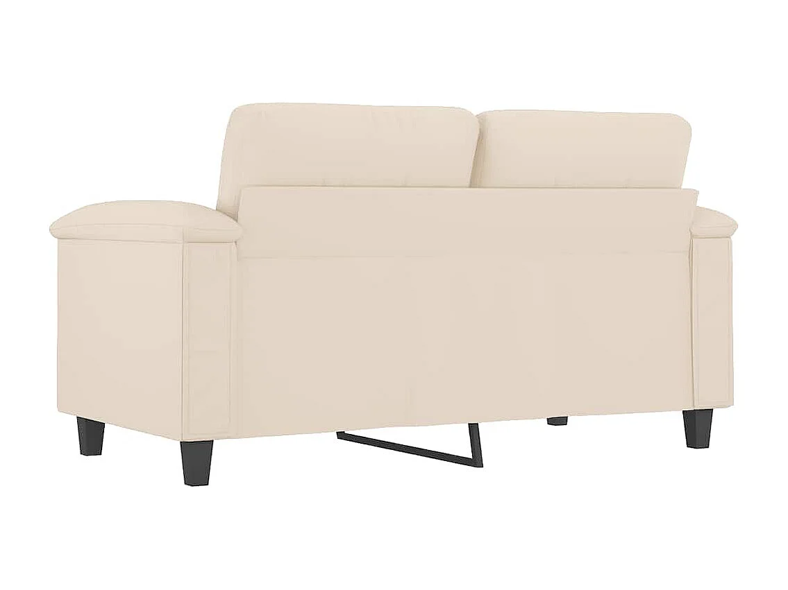 Canapé à 2 places Beige 120 cm Tissu microfibre