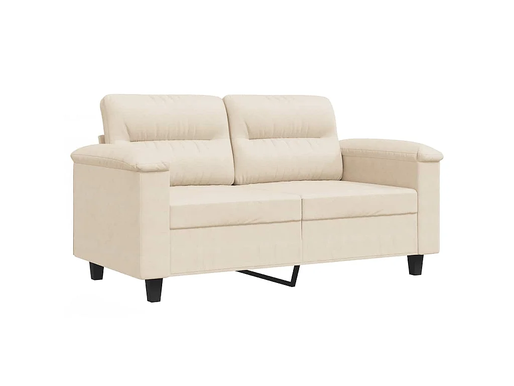 Canapé à 2 places Beige 120 cm Tissu microfibre
