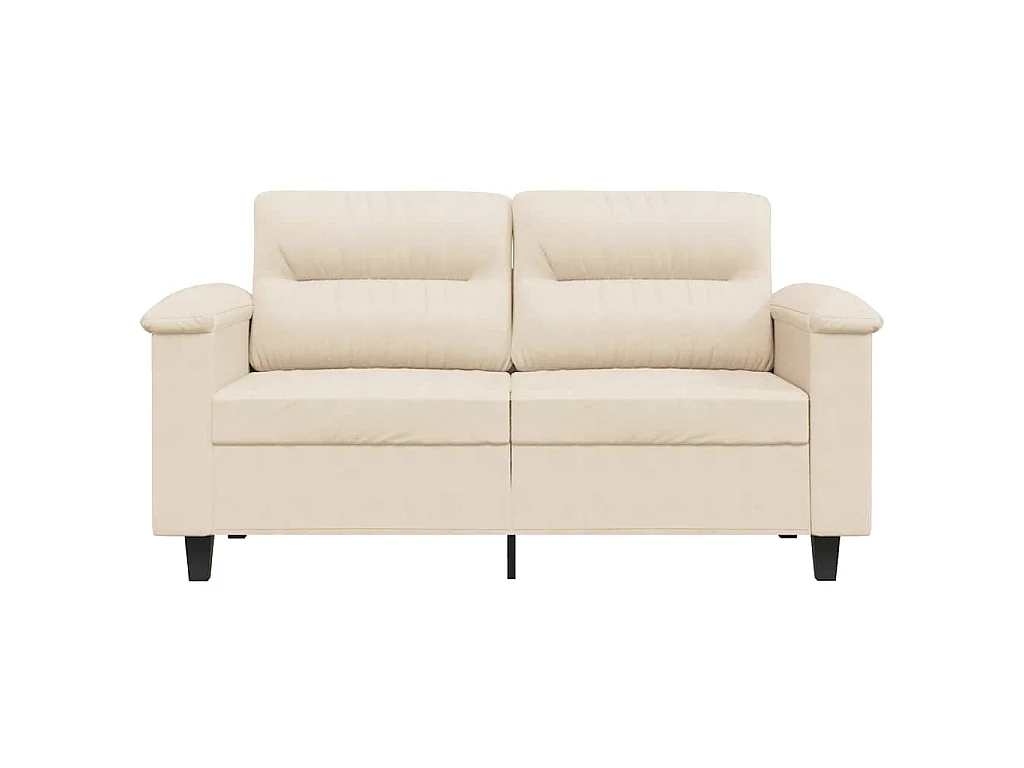 Canapé à 2 places Beige 120 cm Tissu microfibre