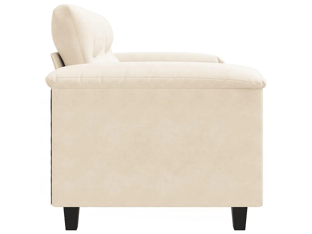 Canapé à 2 places Beige 120 cm Tissu microfibre