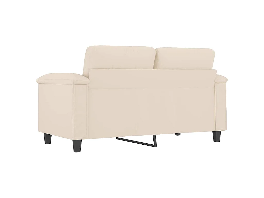Canapé à 2 places Beige 120 cm Tissu microfibre