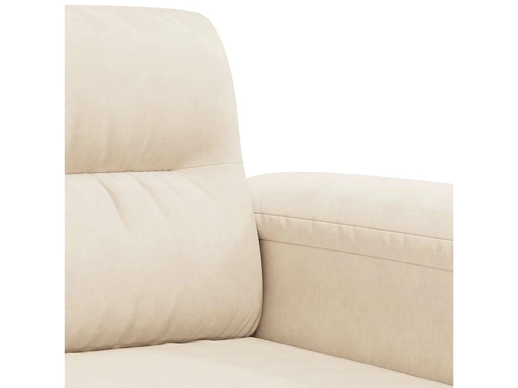 Canapé à 2 places Beige 120 cm Tissu microfibre