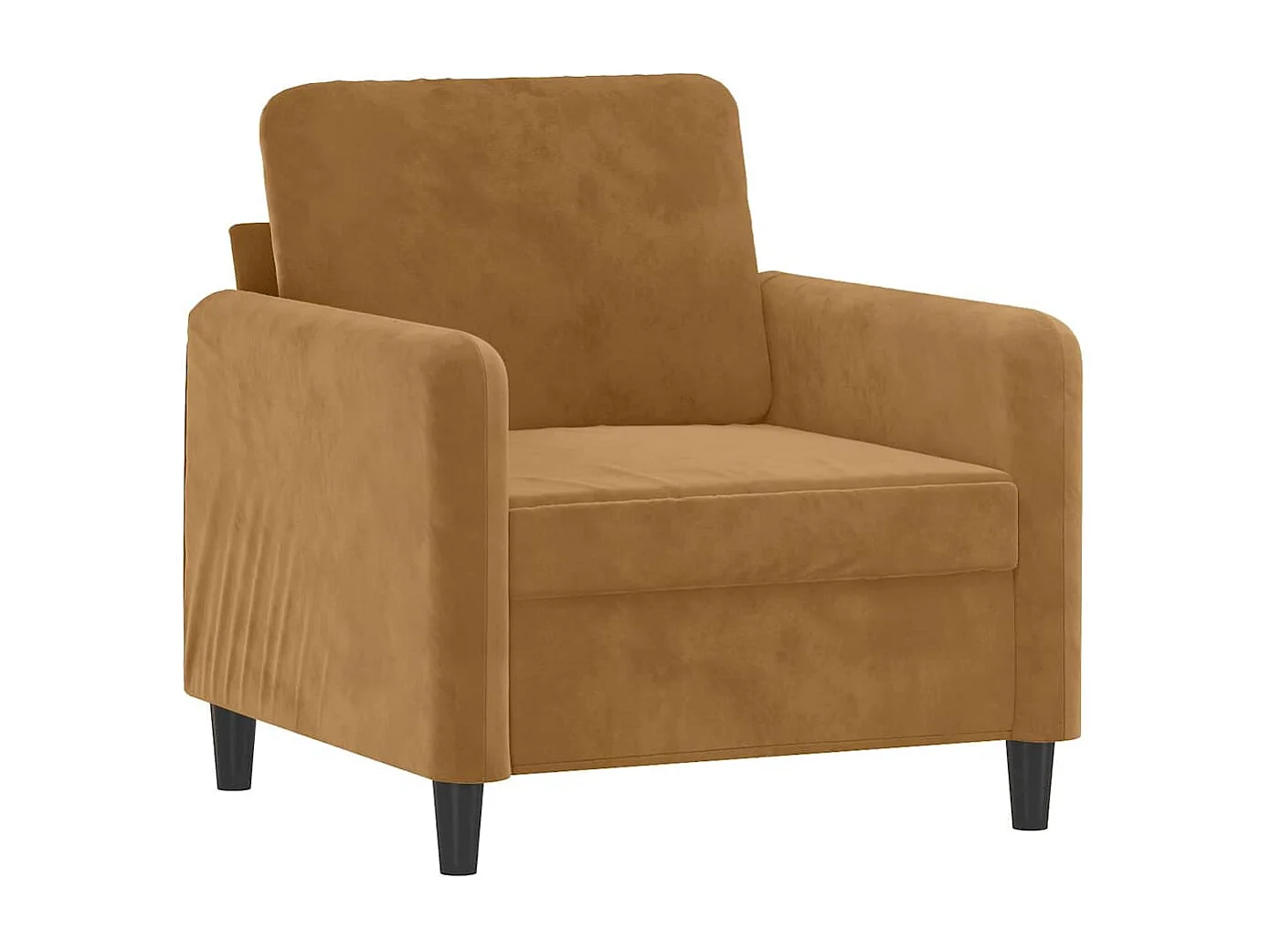 Fauteuil Marron 60 cm Velours