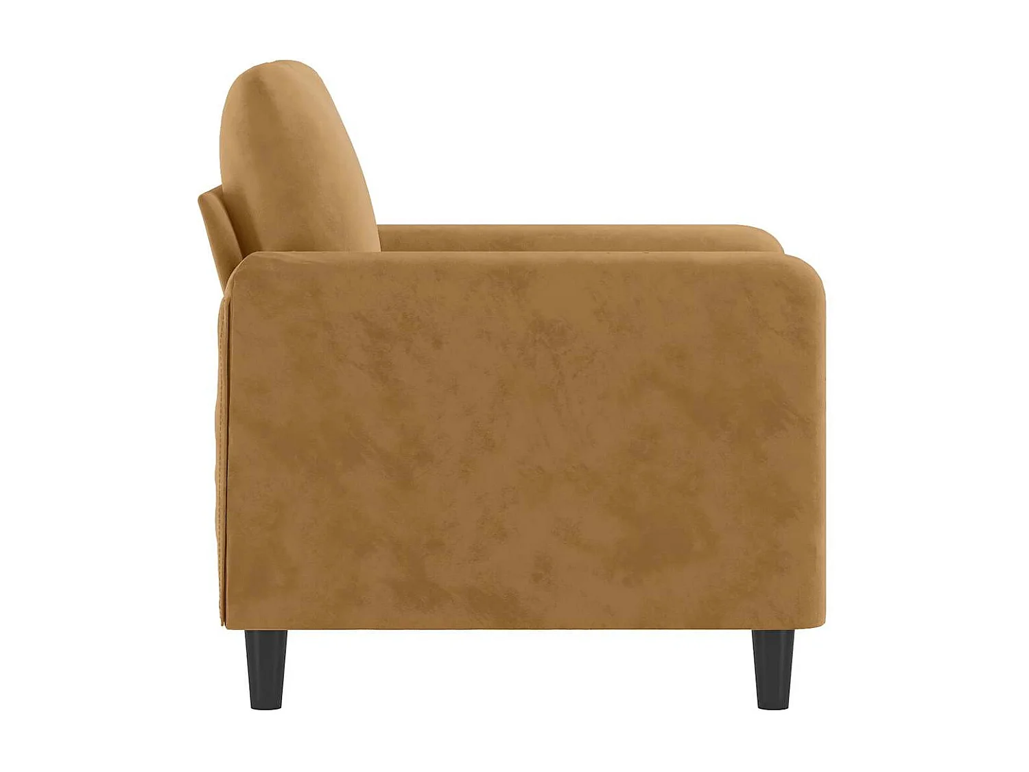 Fauteuil Marron 60 cm Velours