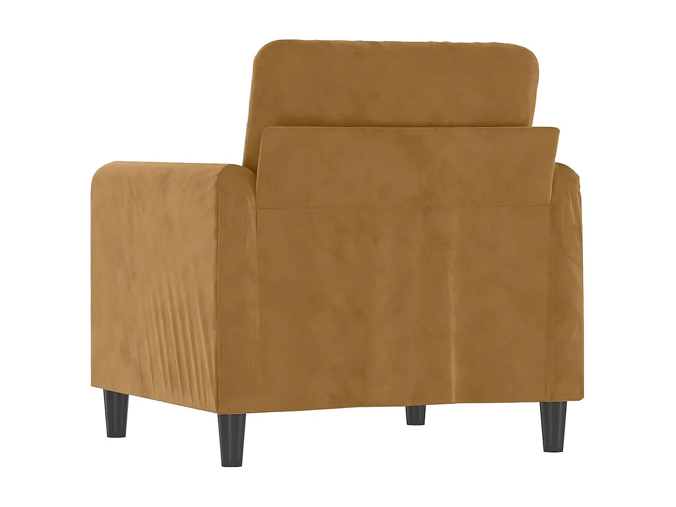Fauteuil Marron 60 cm Velours