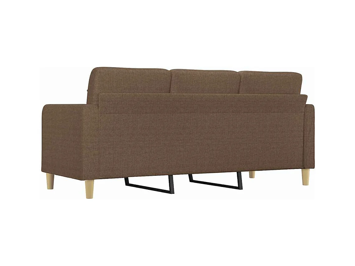 Canapé à 3 places Marron 180 cm Tissu