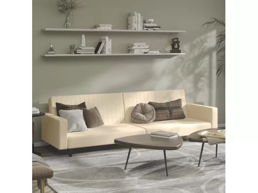 Kauf Unique Schlafsofa 2-Sitzer Creme Samt