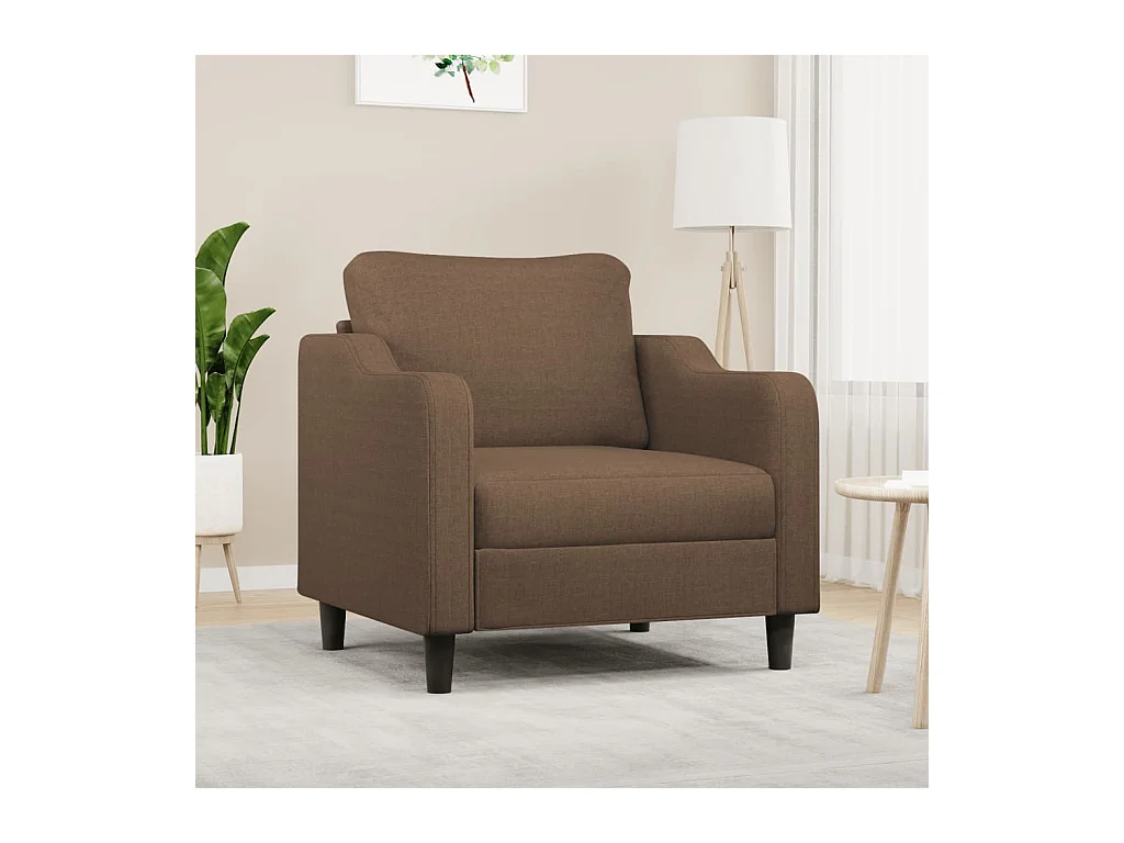 Fauteuil Marron 60 cm Tissu