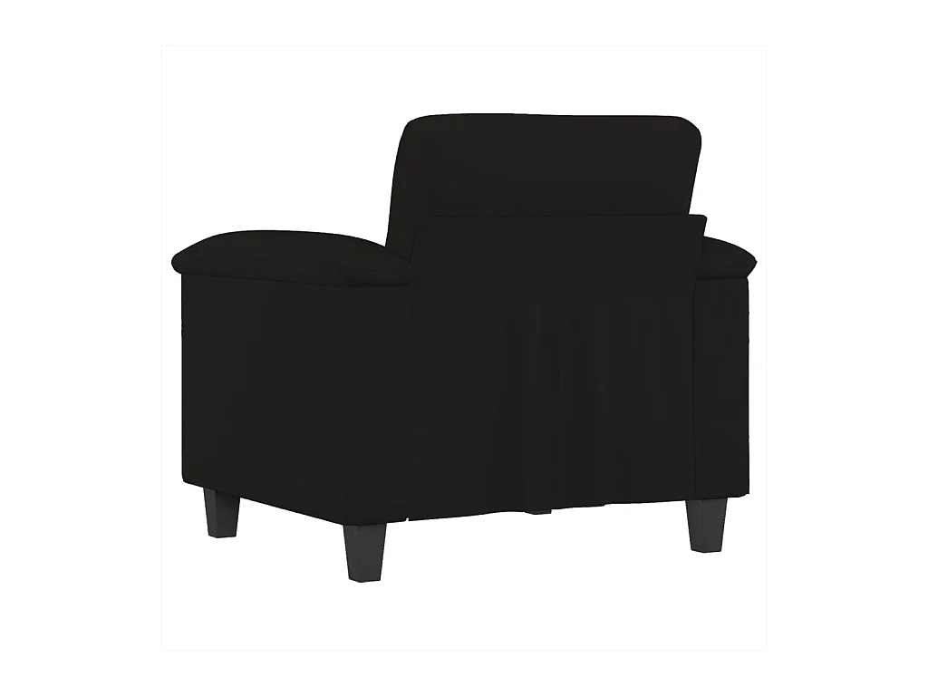 Chaise de canapé noir 60 cm tissu microfibre