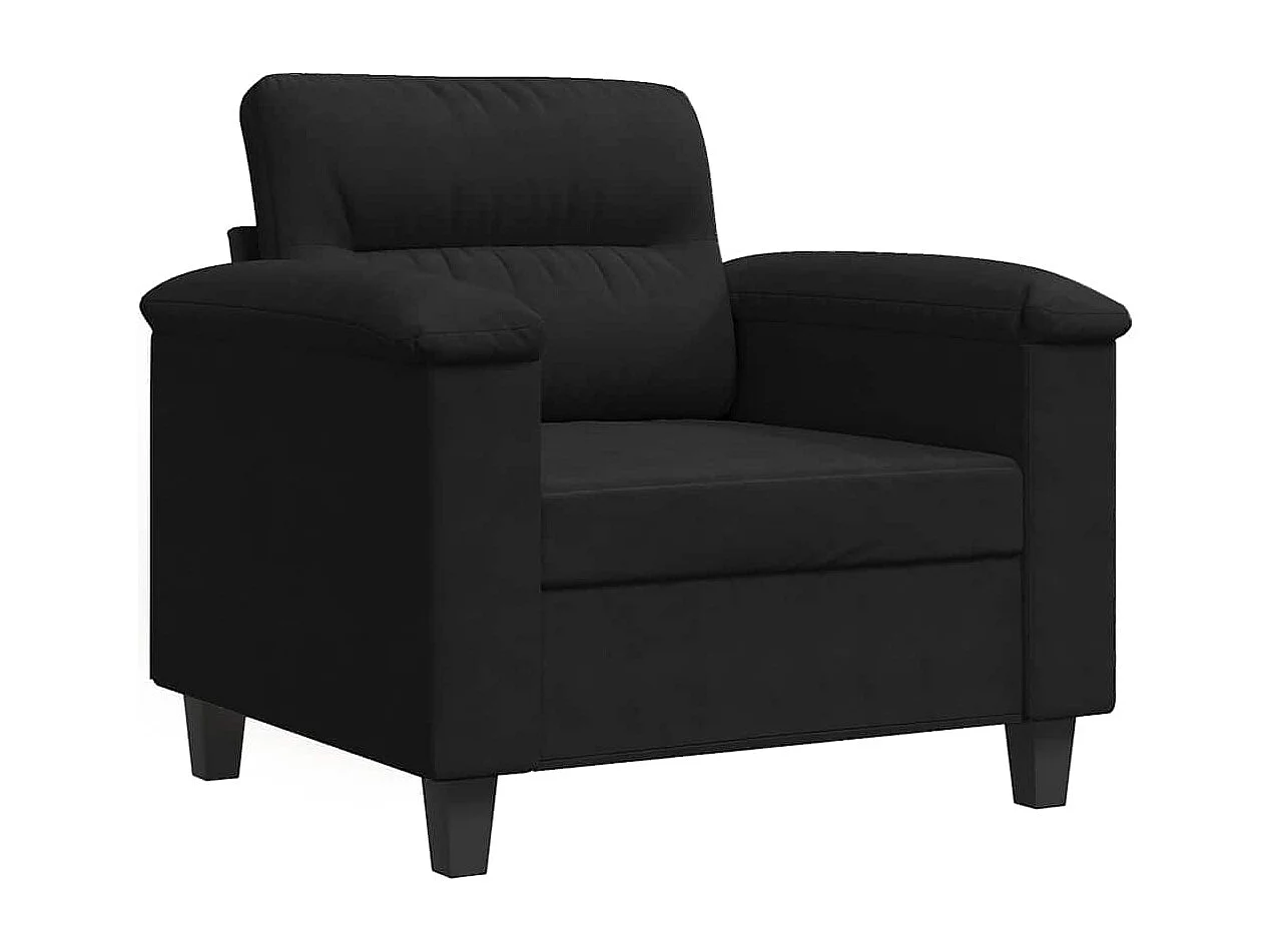Chaise de canapé noir 60 cm tissu microfibre