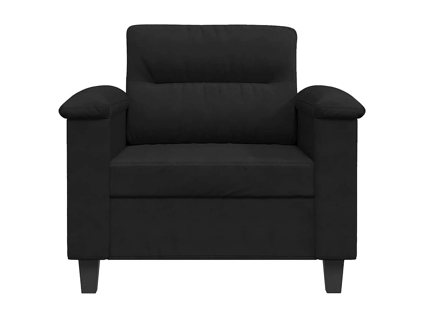 Chaise de canapé noir 60 cm tissu microfibre