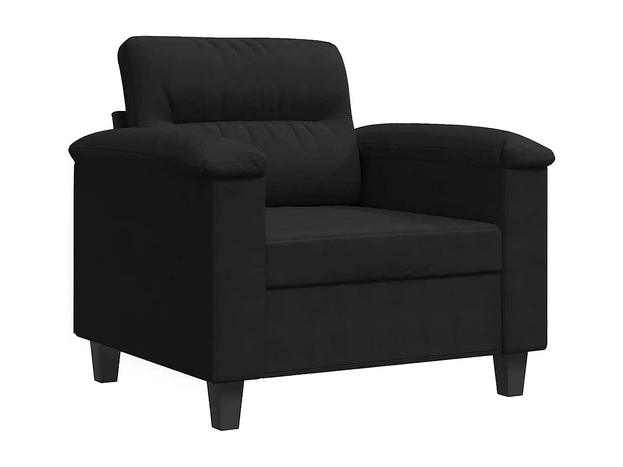 Chaise de canapé noir 60 cm tissu microfibre