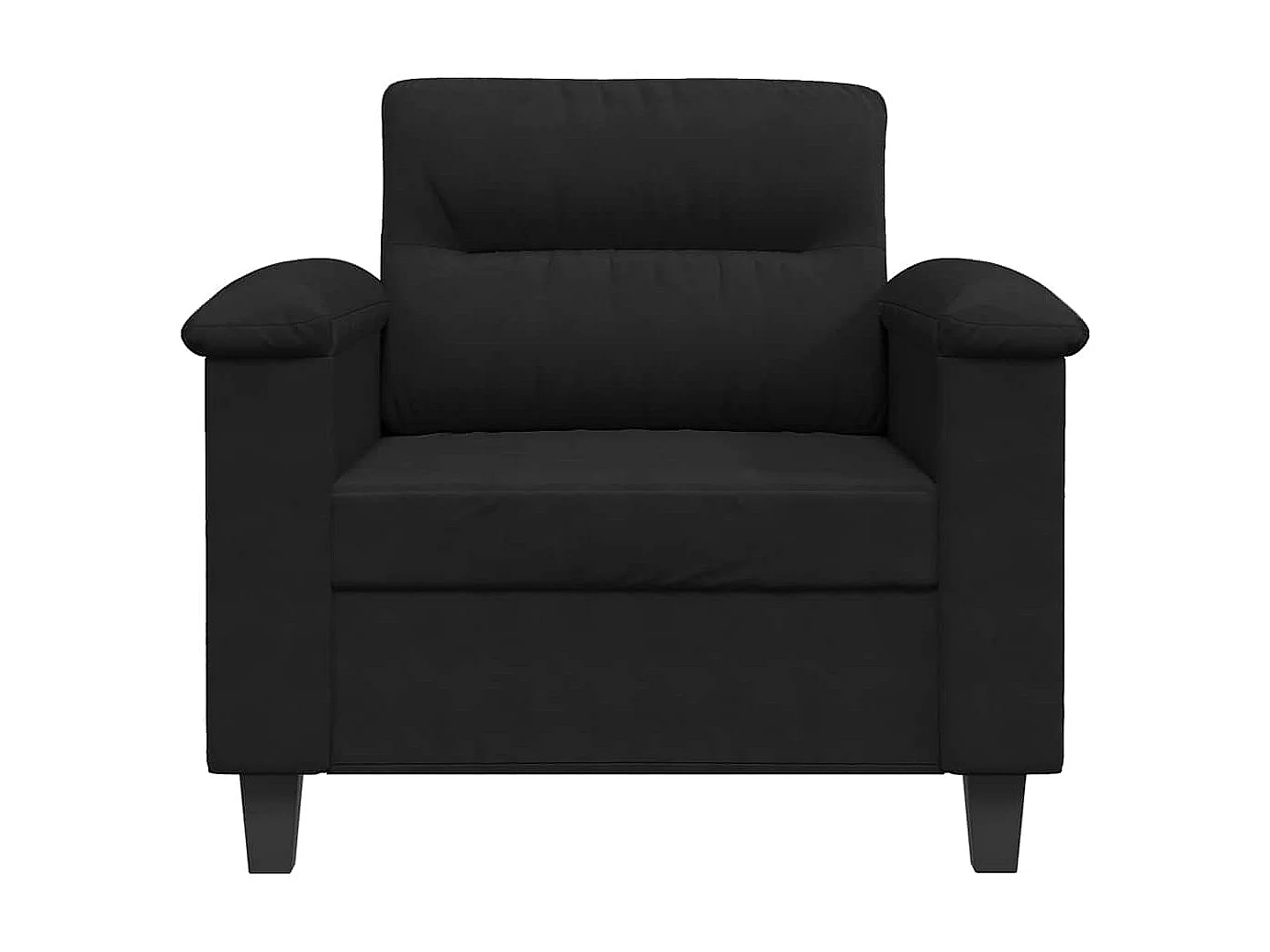 Chaise de canapé noir 60 cm tissu microfibre