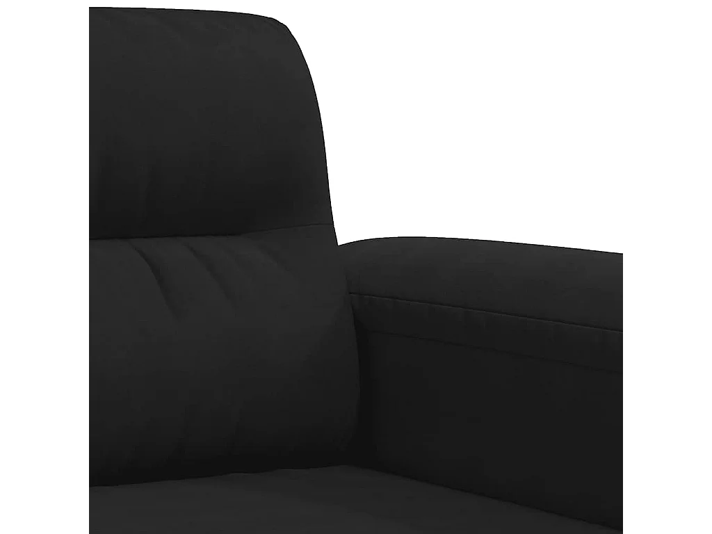 Chaise de canapé noir 60 cm tissu microfibre